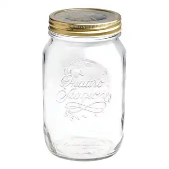 Kitch'n Quattro stag glasburk 1l klar/guld erbjuda