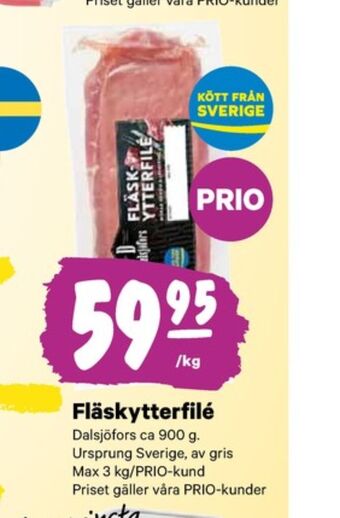 City Gross Dalsjöfors fläskytterfilé erbjuda
