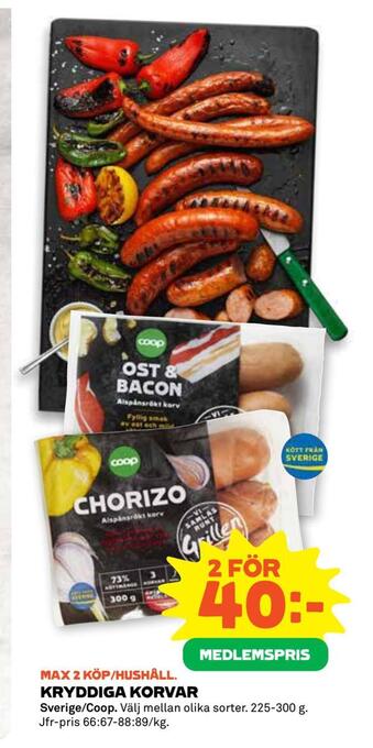 Stora Coop Kryddiga korvar erbjuda