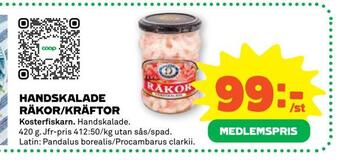 Stora Coop Handskalade räkor/kräftor erbjuda