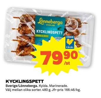 Stora Coop Kycklingspett erbjuda