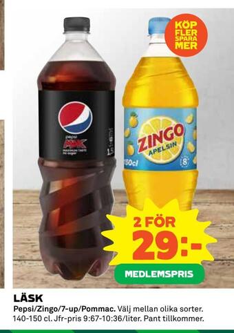 Coop Läsk erbjuda