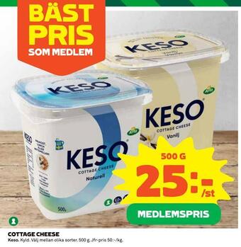 Coop Cottage cheese erbjuda