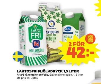 Stora Coop Laktosfri mjölkdryck 1,5 liter erbjuda