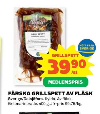 Coop Färska grillspett av fläsk erbjuda