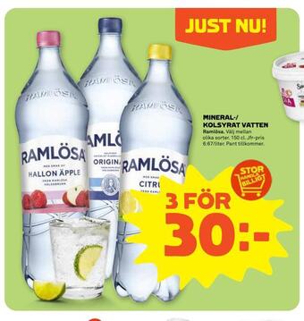 Stora Coop Mineral-/ kolsyrat vatten erbjuda