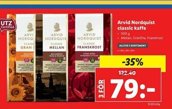 Lidl Arvid Nordquist classic kaffe erbjuda