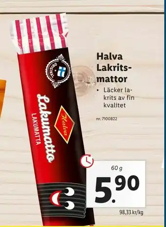 Halva Lakrits- mattor