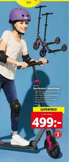 Sparkcykel i aluminium