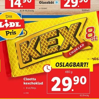 Lidl Cloetta kexchoklad erbjuda