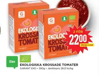Willys EKOLOGISKA KROSSADE TOMATER GARANT EKO 390g erbjuda