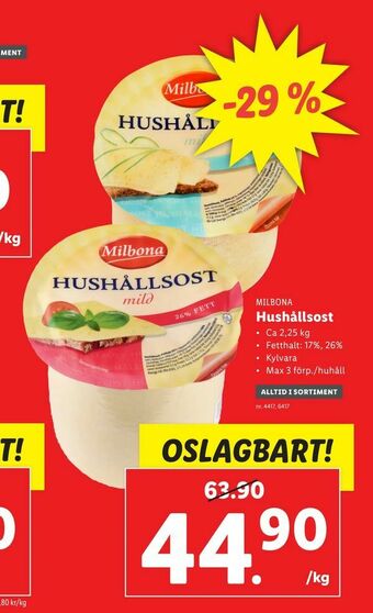 Lidl Hushållsost erbjuda