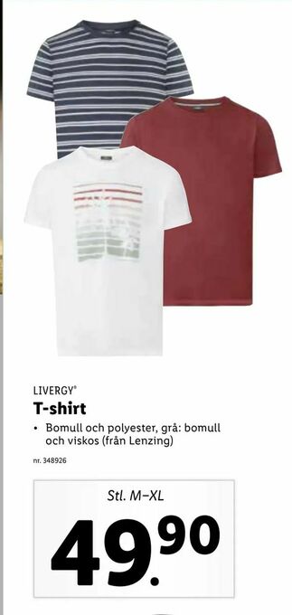 Lidl T-shirt erbjuda