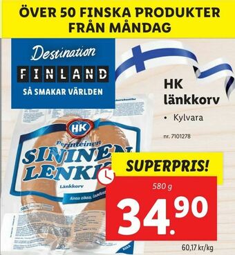 Lidl HK länkkorv erbjuda