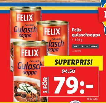 Lidl Felix gulaschsoppa erbjuda
