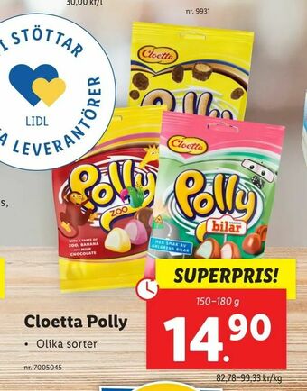 Lidl Cloetta Polly erbjuda