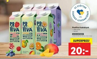 Lidl ProViva fruktdryck erbjuda