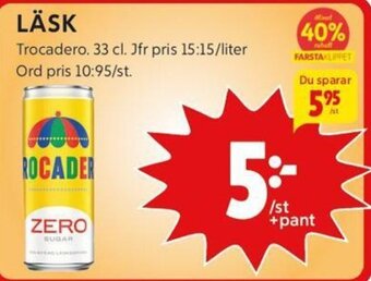 ICA Kvantum LÄSK Trocadero. 33 cl. erbjuda
