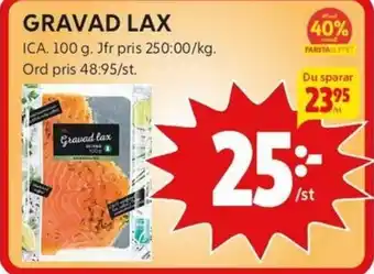 ICA Kvantum GRAVAD LAX erbjuda