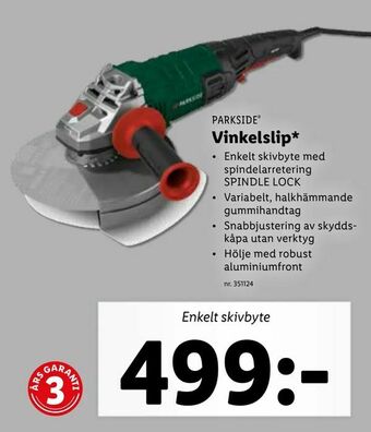 Lidl Vinkelslip erbjuda