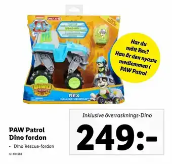Lidl PAW Patrol Dino fordon erbjuda