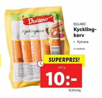 Lidl Kycklingkorv erbjuda