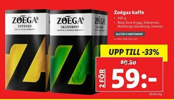 Lidl Zoégas kaffe erbjuda