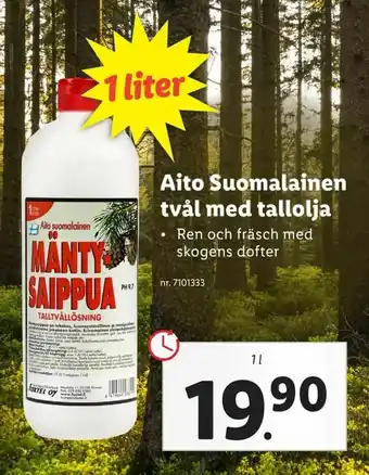 Lidl Aito Suomalainen tvål med tallolja erbjuda