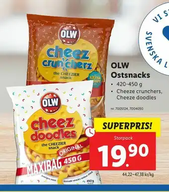 Lidl OLW Ostsnacks erbjuda