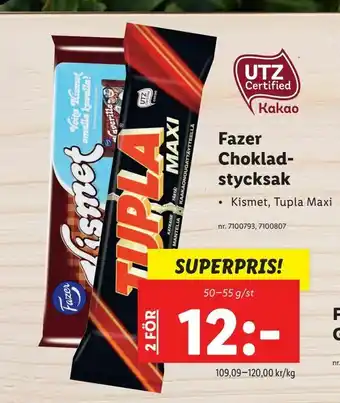 Lidl Choklad- stycksak erbjuda