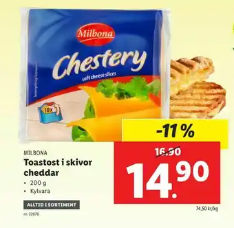 Lidl Toastost i skivor cheddar erbjuda