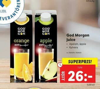 Lidl God Morgon juice erbjuda