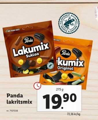 Lidl Panda lakritsmix erbjuda
