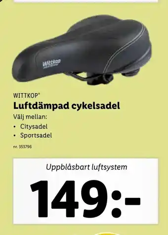 Lidl Luftdämpad cykelsadel erbjuda