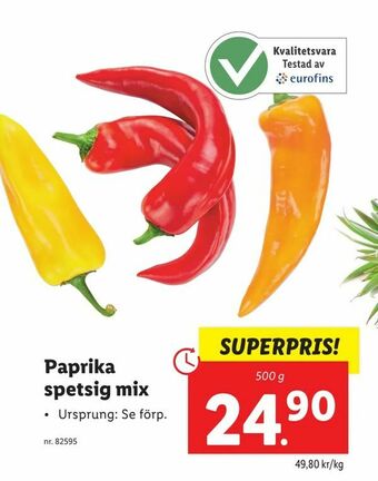 Lidl Paprika spetsig mix erbjuda