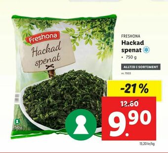 Lidl Hackad spenat erbjuda