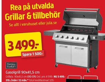 Jula Gasolgrill 90x41,5 cm erbjuda