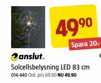 Jula Solcellsbelysning LED 83 cm erbjuda