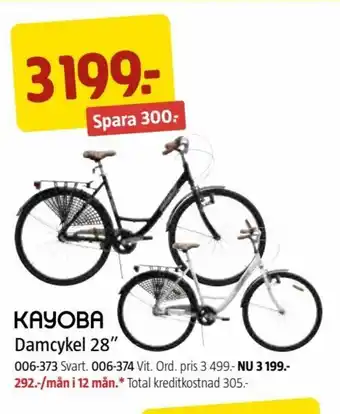 Jula KAYOBA Damcykel 28" erbjuda