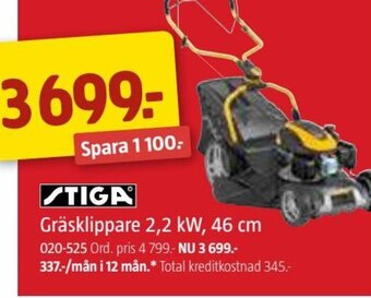 Jula Gräsklippare 2,2 kW, 46 cm erbjuda