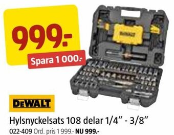 Jula Hylsnyckelsats 108 delar 1/4"-3/8" erbjuda