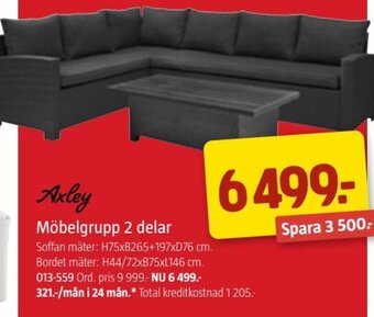 Jula Möbelgrupp 2 delar erbjuda