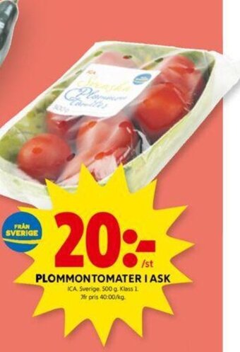 ICA Kvantum PLOMMONTOMATER I ASK erbjuda
