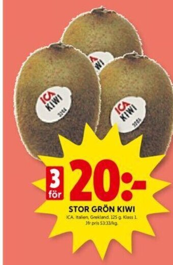 ICA Kvantum STOR GRÖN KIWI erbjuda