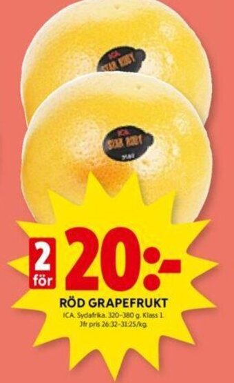 ICA Kvantum RÖD GRAPEFRUKT erbjuda