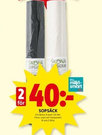 ICA Kvantum SOPSÄCK erbjuda