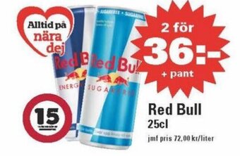 Nära dej Red Bull 25cl erbjuda