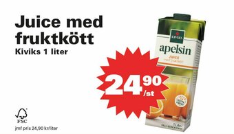 Nära dej Juice med fruktkött Kiviks 1 liter erbjuda