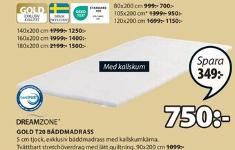 JYSK GOLD T20 BÄDDMADRASS erbjuda