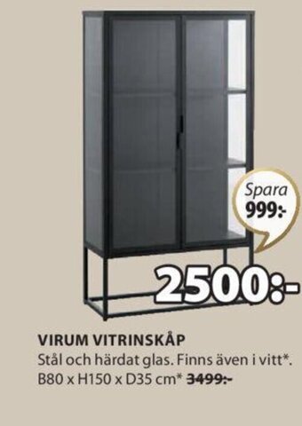 JYSK VIRUM VITRINSKÅP erbjuda